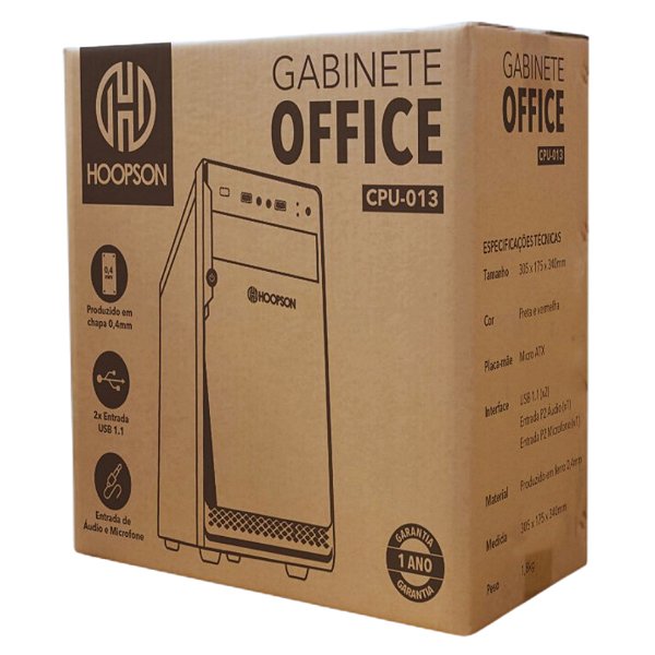 GABINETE SEM FONTE MARCA HOOPSON - CPU-013