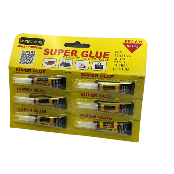 SUPER COLA INSTANTANEA CARTELA C/ 6 UNIDADES - PEG-601 - HAI BRASIL