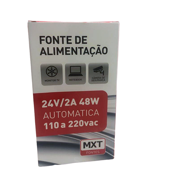 FONTE DE ALIMENTACAO 24V/2A 48W AUTOMATICA 110 A 220VAC