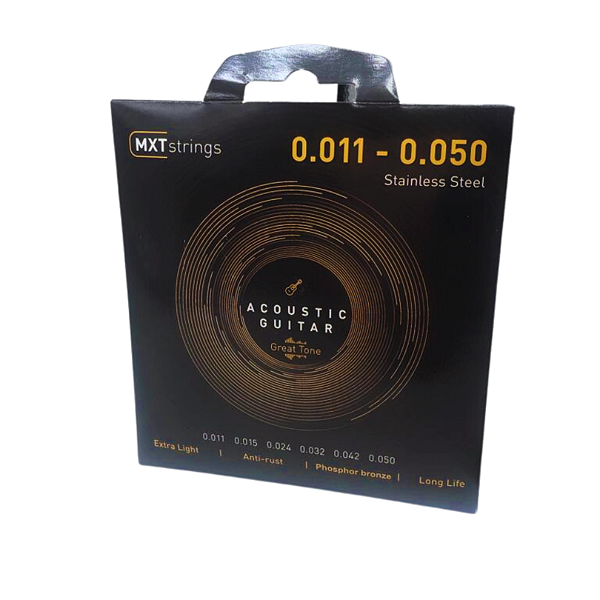 ENCORDOAMENTO PARA VIOLÃO AÇO 011 - 050 PHOSPHOR BRONZE TENSAO EXTRA-LIGHT