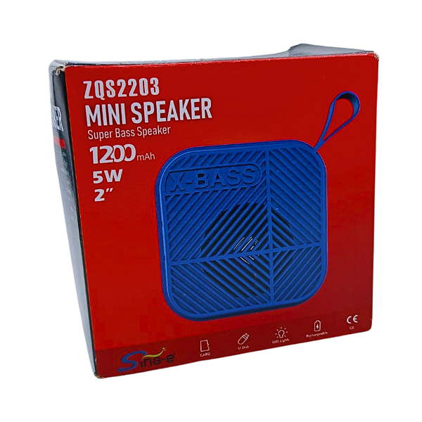 MINI CAIXA DE SOM 5W 2" 1200mAh SING-E - ZQS2203