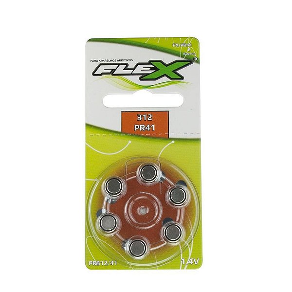 BATERIA APARELHO AUDITIVO PR41 CARTELA C/6