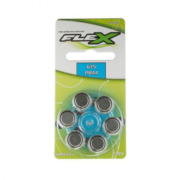 BATERIA AUDITIVA FLEX ( CARTELA C/ 6 UNID. ) MOD. FX-PR44 FLEX