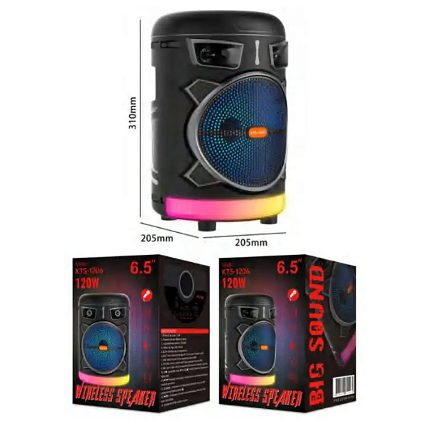 Caixa de SOM Bluetooth RGB – Altomex Kts-1206