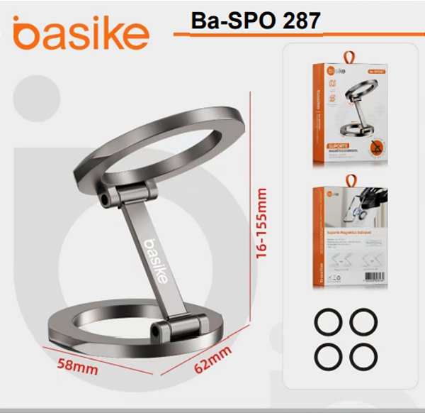 Suporte de Celular Magnetico Dobravel Basike BA Spo-287