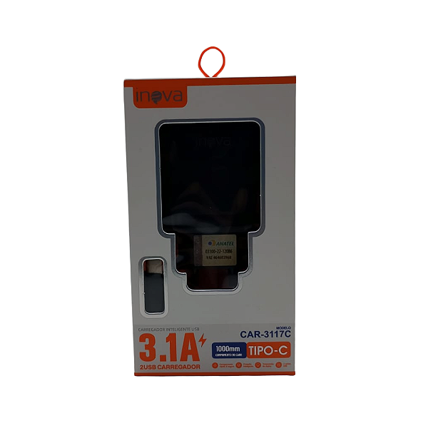 CARREGADOR RAPID INOVA TYPE-C 3.1A CAR-3117C