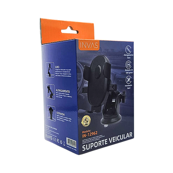 SUPORTE VEICULAR COM VENTOSA INVAS IN-12962