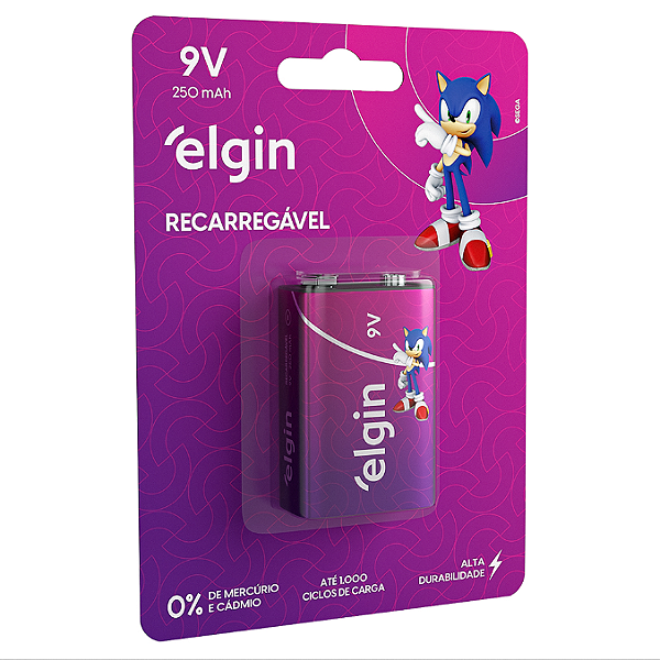 BATERIA 9V RECARREGAVEL 250mAh ELGIN 82215