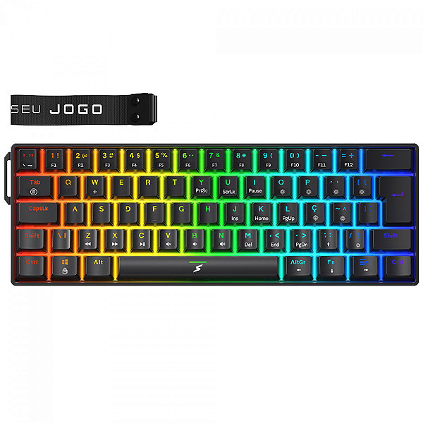 Teclado Mecânico 60% Gamer SuperFrame Player Pro RGB