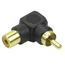 PLUG RCA 90 PLASTICO /DOURADO - PRETO