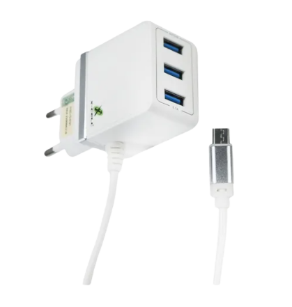 CARREGADOR P/ TELEFONE CELULAR V8 5.1A - MARCA X-CELL. MOD. XC-V8-UR12