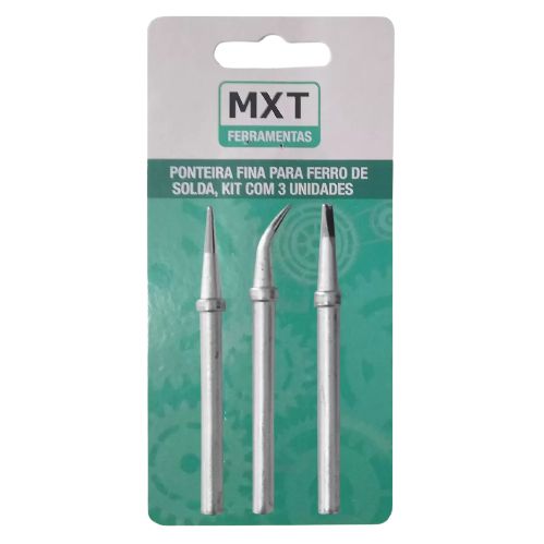 PONTEIRA FINA PARA FERRO DE SOLDA, KIT COM 3 UNIDADES