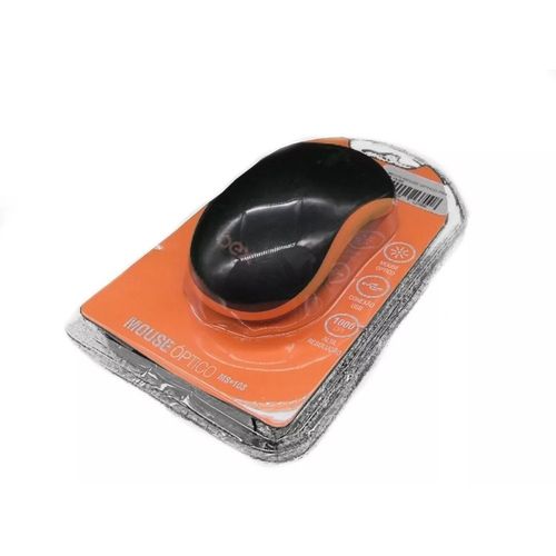 MOUSE USB OPTICO PRETO LARANJA OEX MS103