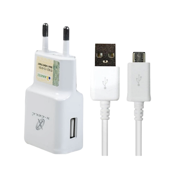 KIT 2X1 CARREGADOR + CABO V8 X-CELL XC-KIT-V8