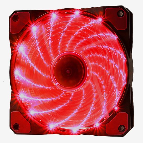 COOLER FAN 120MM 16 LEDS VERMELHO 1200RPM OEX GAME F20