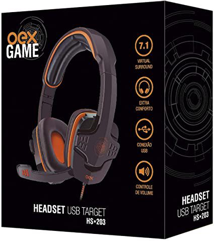 HEADSET TARGET 7.1 USB OEX GAME HS203PRLR