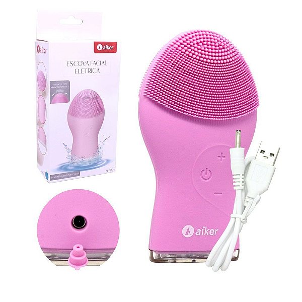 ESPONJA DE LIMPEZA FACIAL A PROVA DÁGUA RECARREGAVEL AIKER AJ-003A