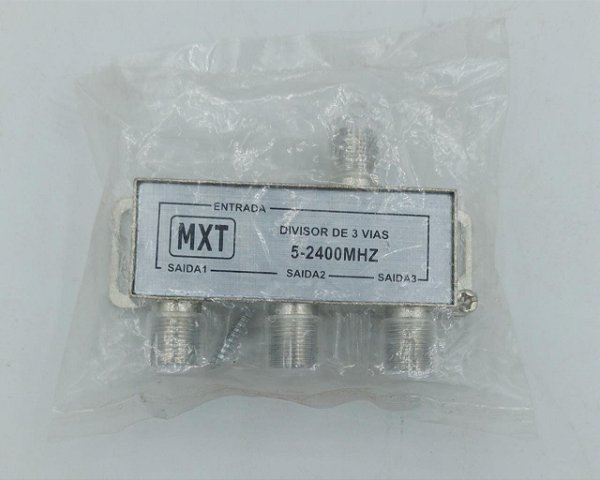 DIVISOR ANTENA BLINDADO 1X3 5-2400 MHZ (ALTA-BAIXA)