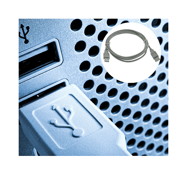 CABO EXTENSOR USB A + USB A FEMEA 2.0 CINZA 1,8M