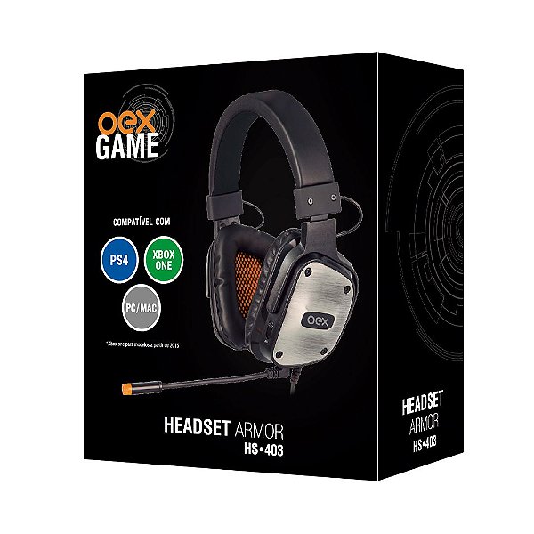 HEADSET ARMOR MULTIPLATAFORMAS 1,5M P2 OEX GAME HS403