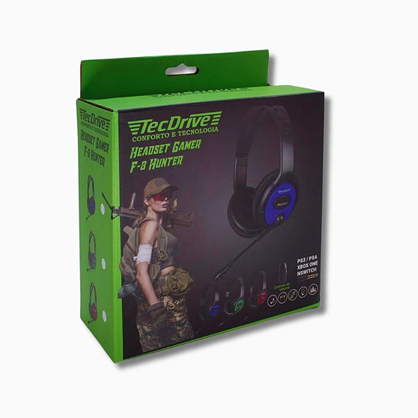 HEADSET GAMER F-8 HUNTER P3 TECDRIVE