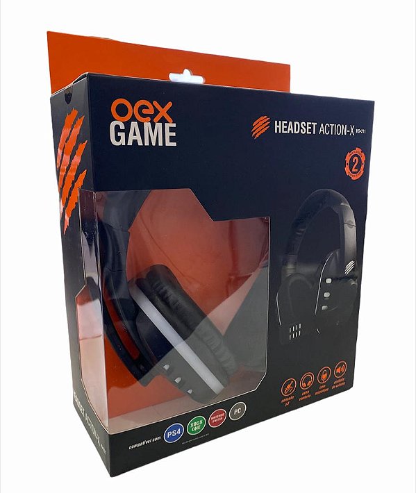 HEADSET ACTION-X MULTIPLATAFORMA PS4 XBOX ONE NS PC P3 OEX GAME HS211