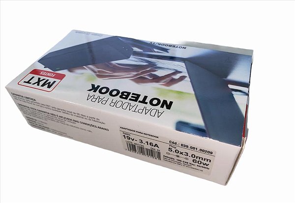 FONTE PARA NOTEBOOK 19V, 3.16A 5.0 X 3.0 60W SAMSUNG (SEM CABO FORÇA)