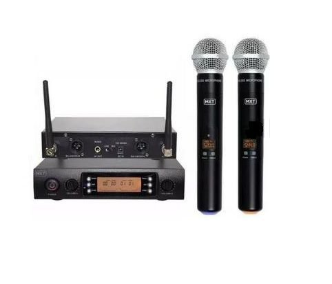 MICROFONE DUPLO UHF SEM FIO - PLL 100 CANAIS - UHF-628M