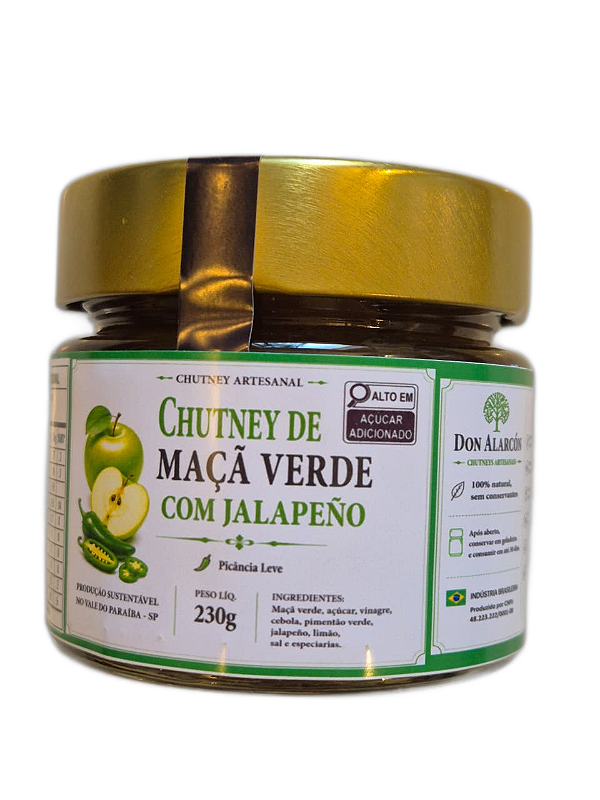 CHUTNEY DE MAÇA VERDE COM PIMENTAS ESPECIAIS