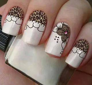 Películas ou Adesivos decorados para unhas  Onça e Flor