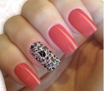 Películas ou Adesivos decorados para unhas  Rosa preta