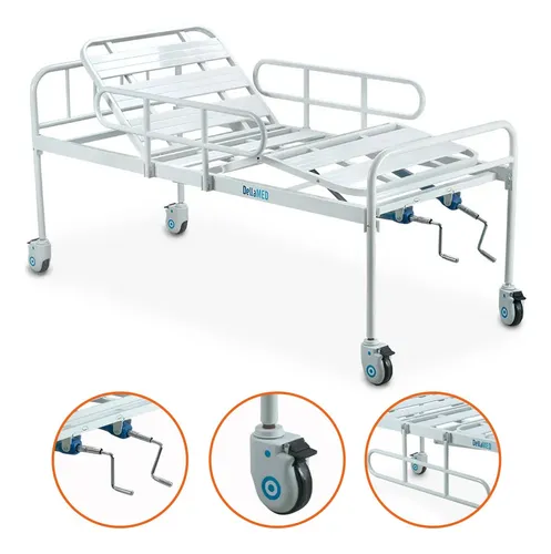 Cama Hospitalar 2 Movimentos Manual Até 180kg DX2 - Dellamed
