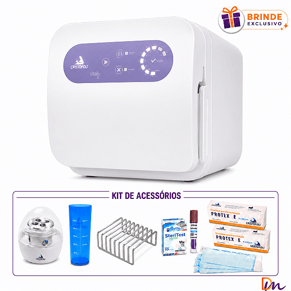 Autoclave Vitale Inox 5 Litros Lilás Bivolt + Mini Incubadora - Cristófoli