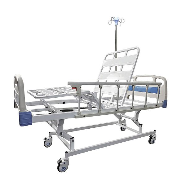 Cama Hospitalar Fowler Pro 3 Em Chapa Suporte De Soro Procirúrgica - Health Clean
