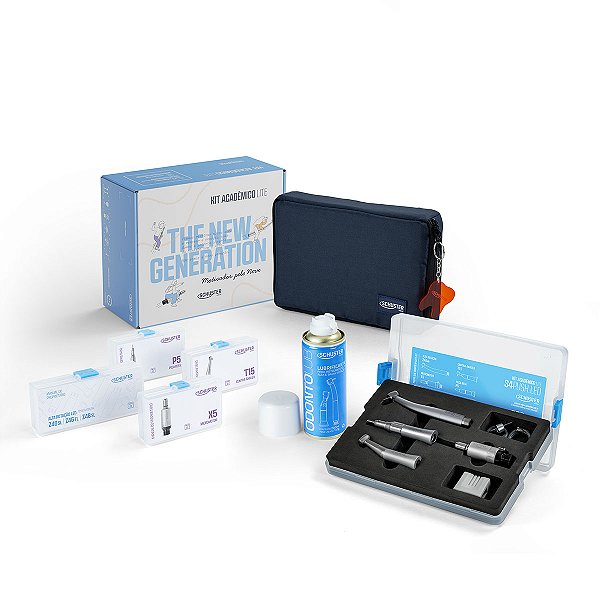 Kit Acadêmico de Peças de Mão S4 Push Lite Led - Schuster