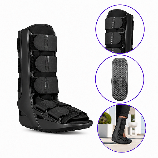 Bota Imobilizadora Standard Preta Modelo Curto - Hidrolight