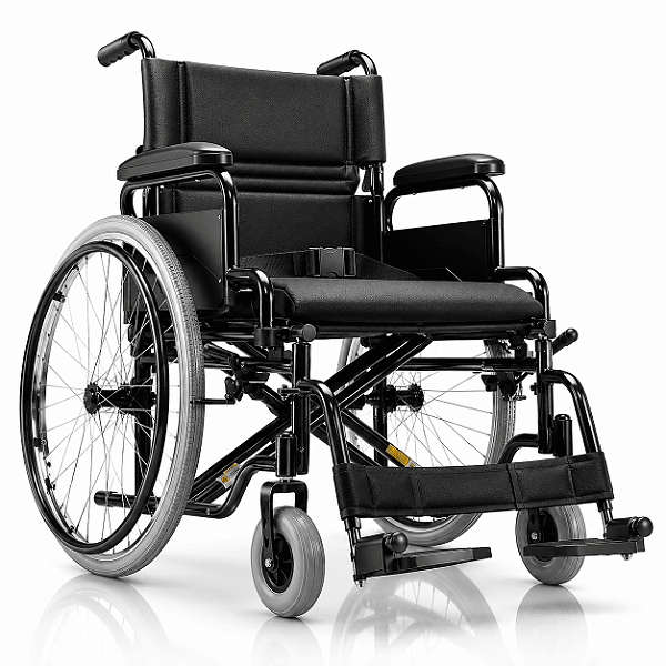 Cadeira de Rodas Dobrável Dellamed D400 até 120kg Aço Carbono com Rodas Removíveis e Almofada