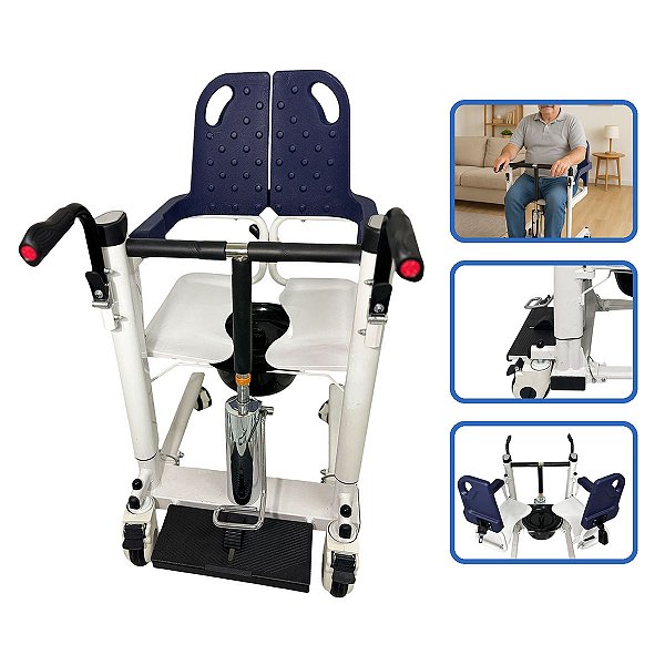 Cadeira De Transferência Em Alumínio Senior Care CTALU Até 100kg - Supermedy