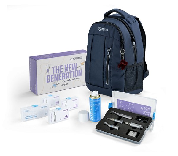 Kit Acadêmico De Peças De Mão S4 Push Led NOVO - Schuster