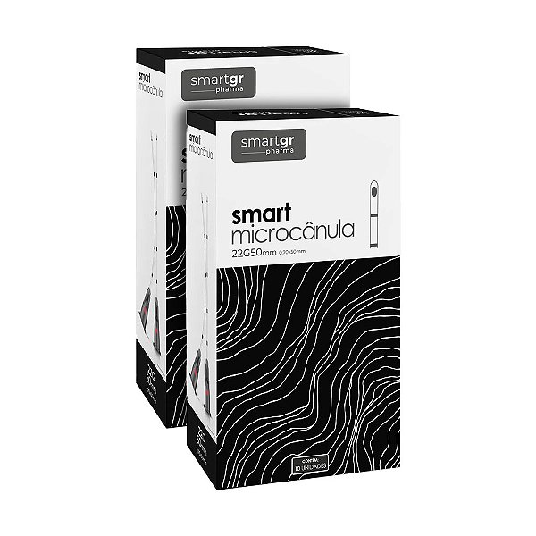 KIT 2 Caixas Com 10 Unidades Smart Microcânula 22G X 50mm - Smart Gr