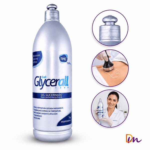 Gel Glycerall RF Para Radiofrequência Frasco Cinza 1Kg - RMC