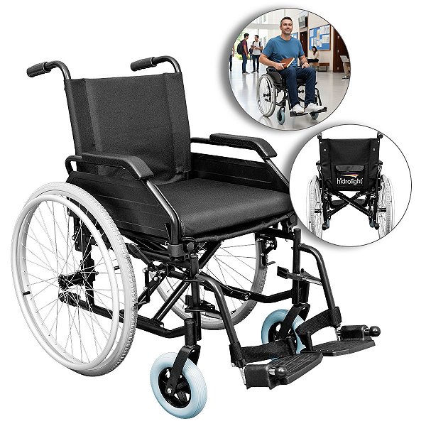 Cadeira De Rodas Standard Até 125Kg Código: AC02 - Hidrolight