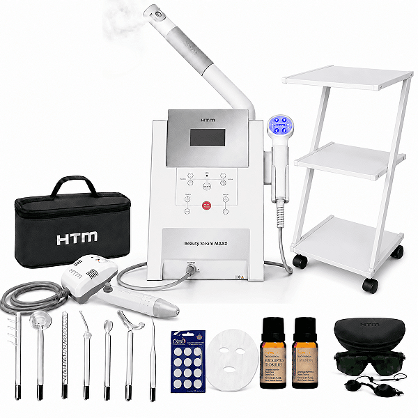 Beauty Steam Maxx + Beauty Face e Eletrodos + Carrinho + Aroma e Máscara
