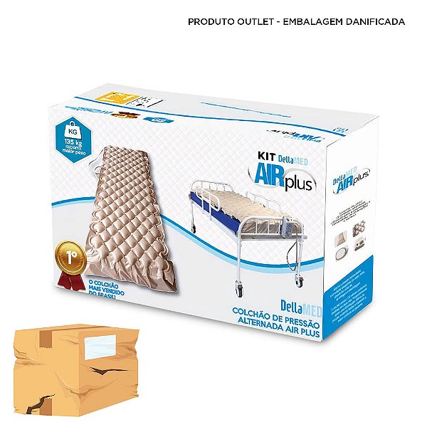 Colchão Pneumático Kit Air Plus Anti Escaras Dellamed Embalagem Danificada - Outlet