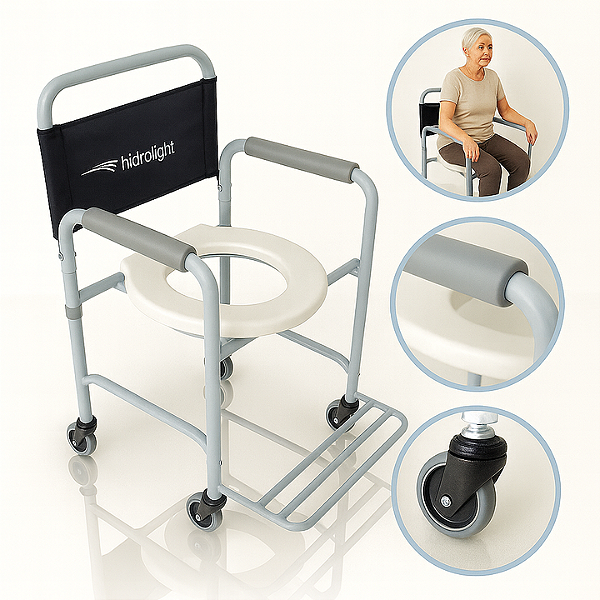 Cadeira de Banho Desmontável SC103 Até 100Kg - Hidrolight Embalagem danificada - OUTLET