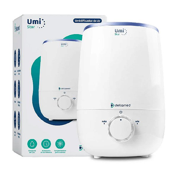 Umidificador de Ar Ultrassônico Umi Star Health 3,4L - Dellamed