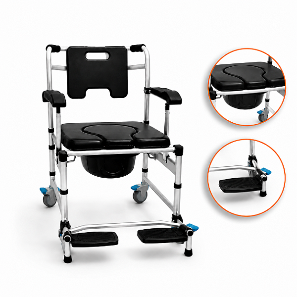 Cadeira De Banho Preta S50 - Supermedy - Outlet