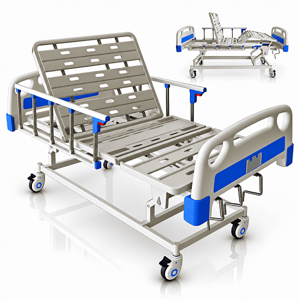 Cama Hospitalar Manual com 3 Movimentos - Longevitech