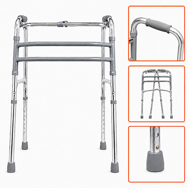 Andador 3 Barras Senior Care Até 100Kg - Supermedy