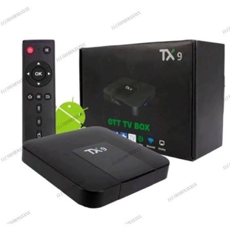 TV Box TX9 Preto para Streaming + Unitv